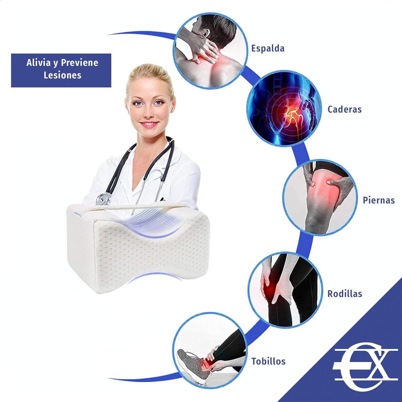 COJIN  VISCOELÁSTICO PARA DORMIR DE LADO